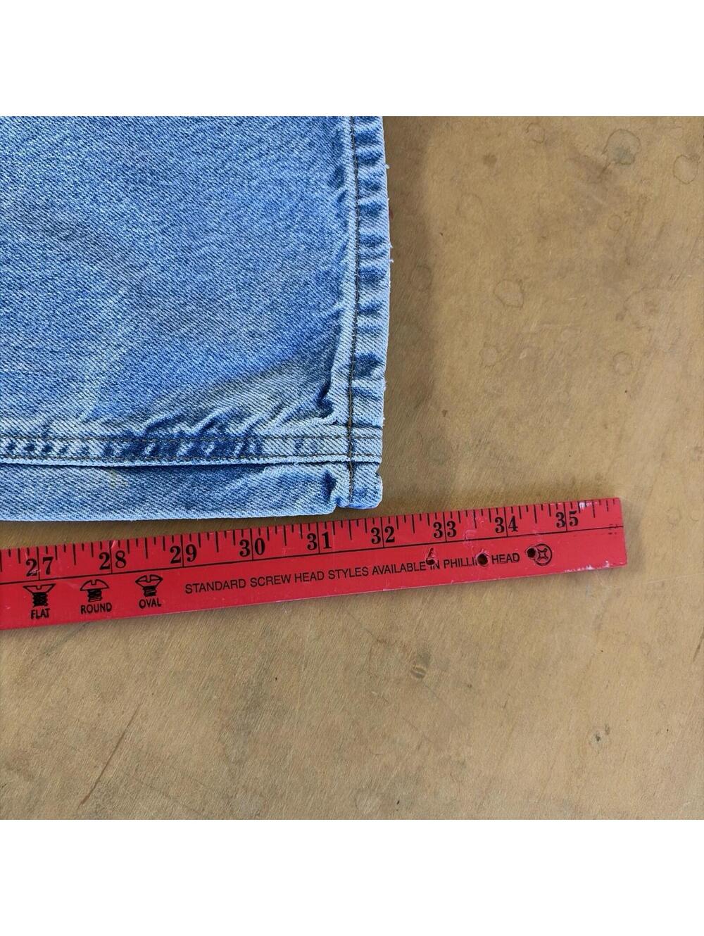 CARHARTT Denim Jeans Size 33X32 light wash jeans With Excellent Fade - Picture 4 of 6